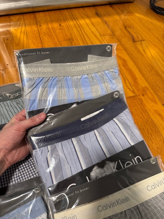 Vtg Lot Of 6 Calvin Klein Traditional Fit Boxer Shorts Cotton Size 36 90's NOS - Picture 9 of 13